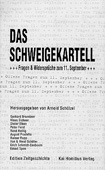 Buchcover, Arnold Schölzer »Das Schweigekartell«