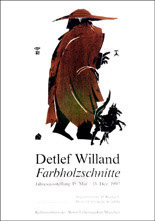 Ausstellungsplakat » Detlef Willand. Farbholzschnitte«