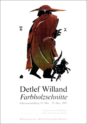 Ausstellungsplakat, »Detlef Willand. Farbholzschnitte«